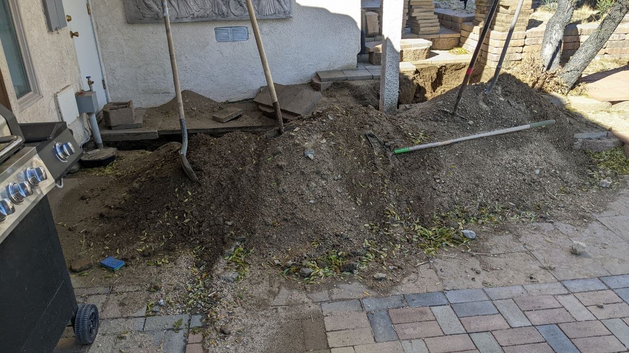 Initial excavation and trenching