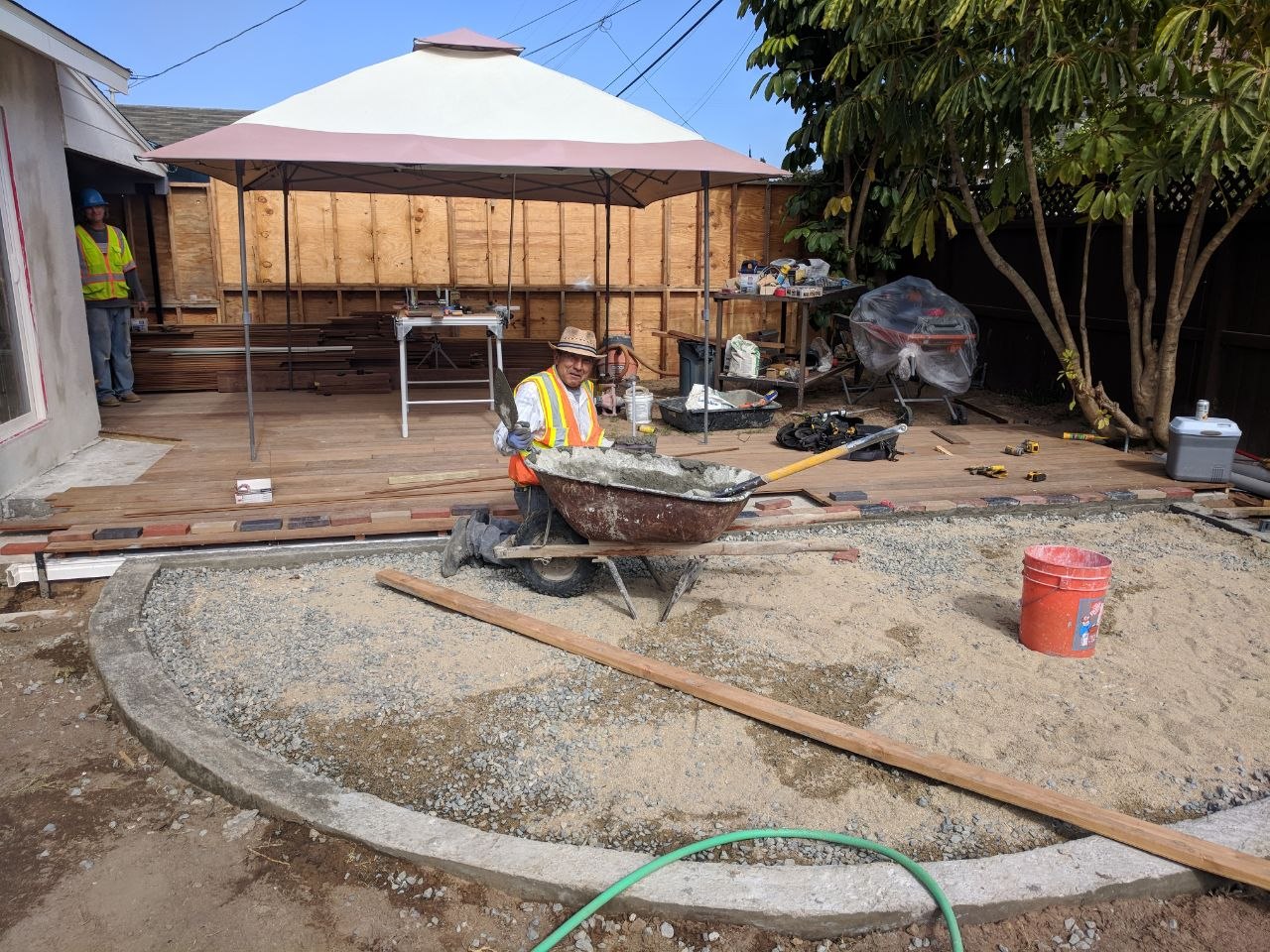 Initial land grading and string lines