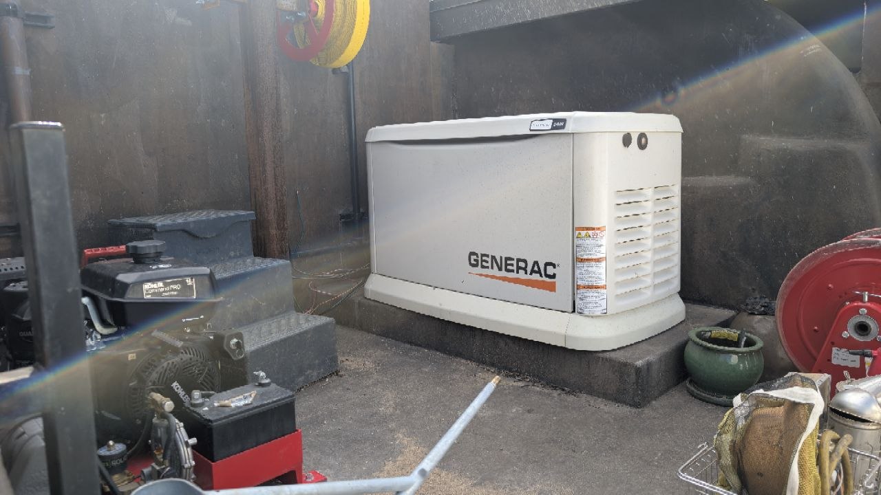 Generac standby generator installed as a backup power source